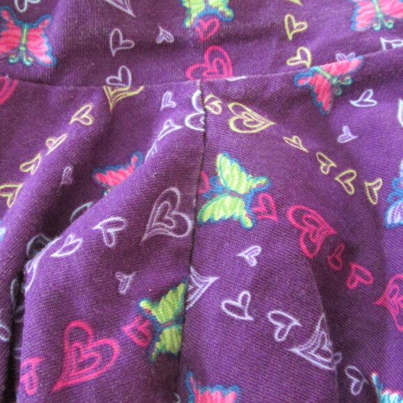 Garanimals Pull On Skirt Infant Girls Size 12M‎ Purple Butterfly Hearts Elastic - Picture 2 of 4